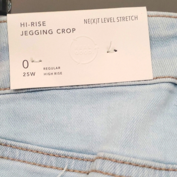 Icy blue, hi-rise jegging crop, skinny, size 0 - Picture 3 of 3
